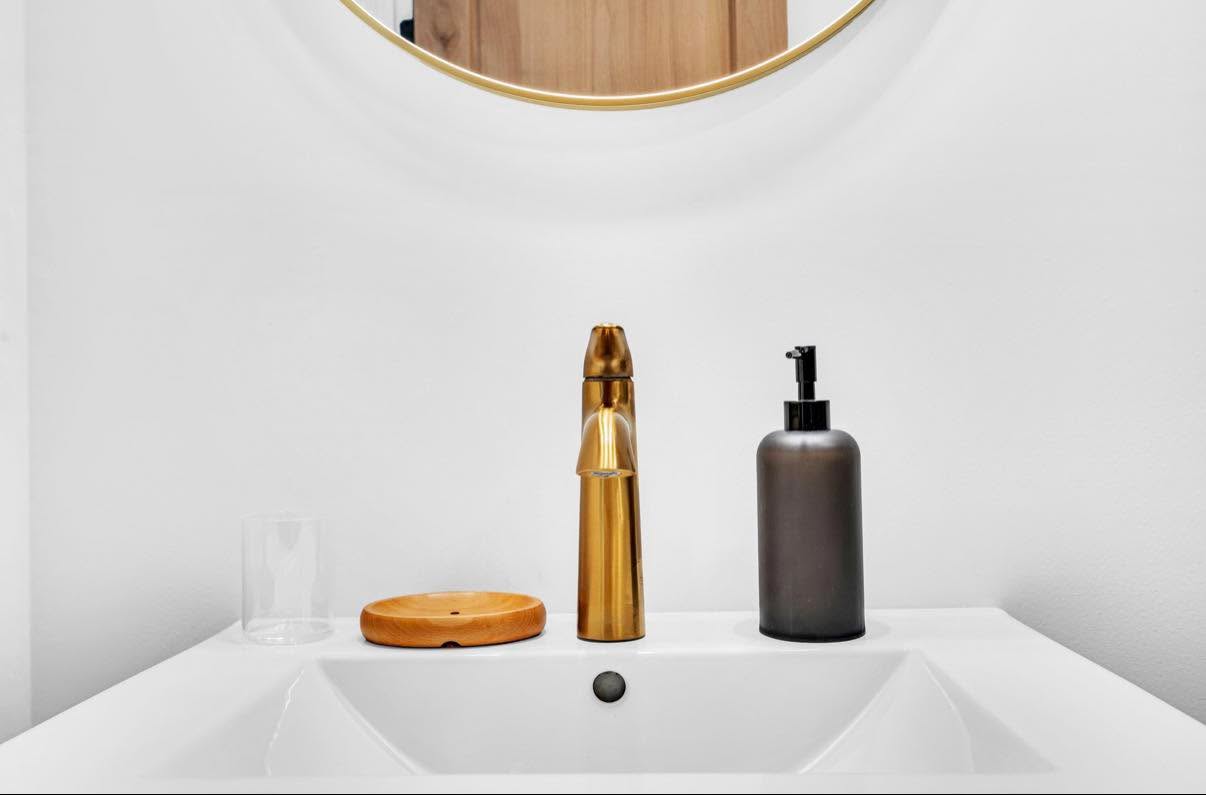 Brass and stone, down to the details